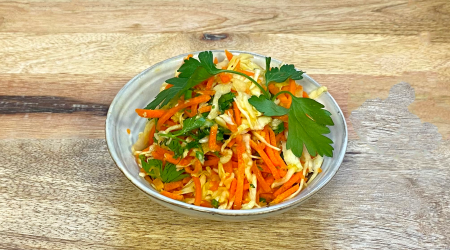 Salade de chou et carotte à la japonaise sésame